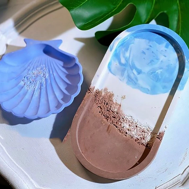 Овальная форма сделай сам коробка для хранения силиконовая поднос УФ эпоксидной