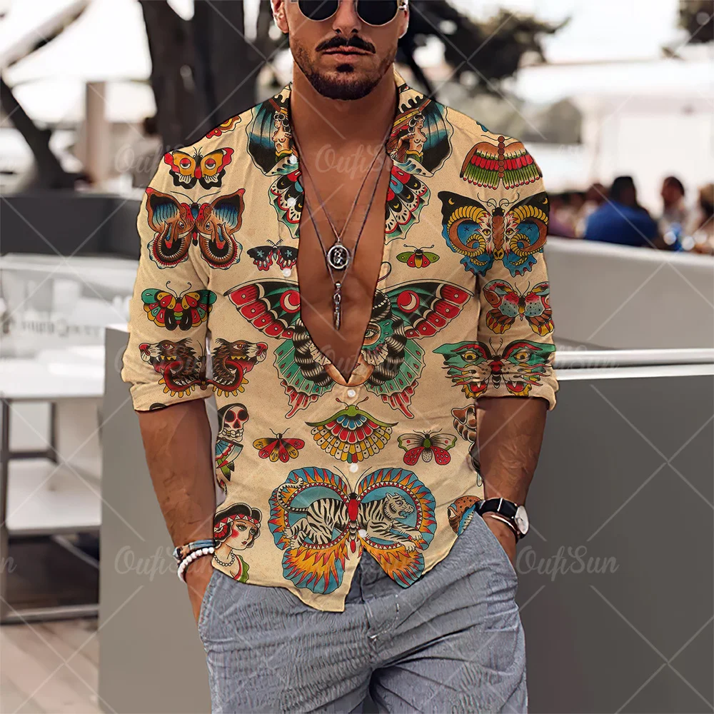 

Men's Shirt Tiz Luxury Men's Wear Hawaiian 5th Summer Shirt Large Neck 5XL 3D Print Harajuku Street