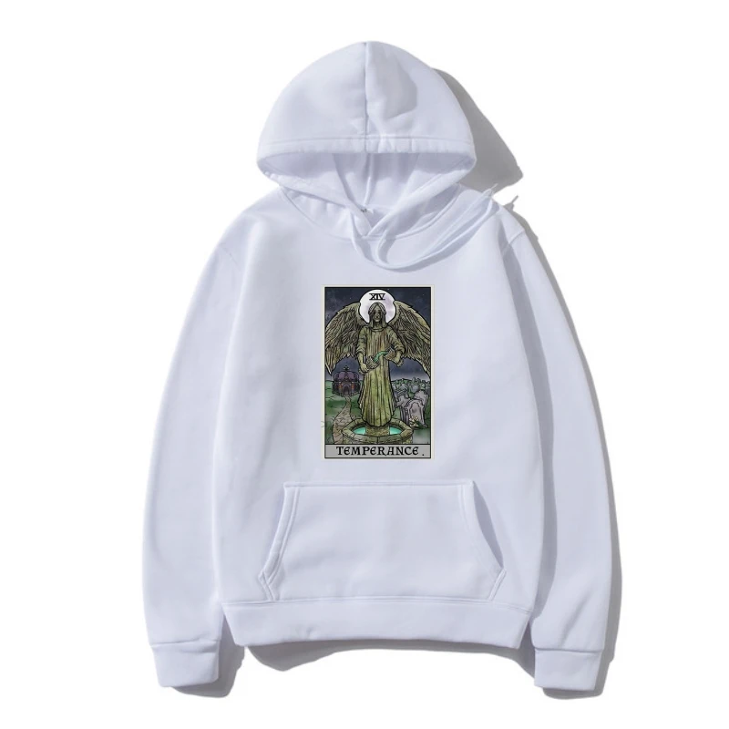 

Temperance Goth Taro Card Sweatshir Хэллоуин готика Weeping статуя хасеро ангела модная классическая стильная толстовка