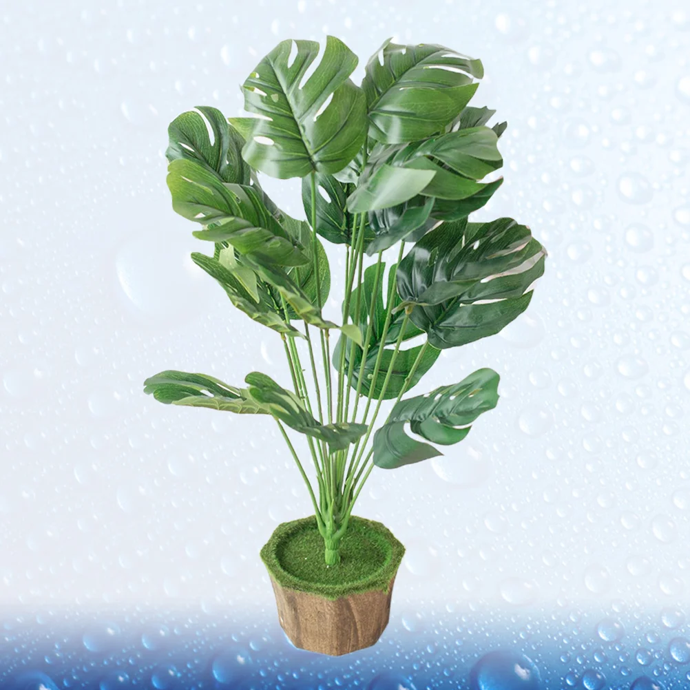 

1pc Artificial Bonsai Faux Turtle Leaf Indoor Artificial Plants Faux Potted Plants Plastic Plants in Pot