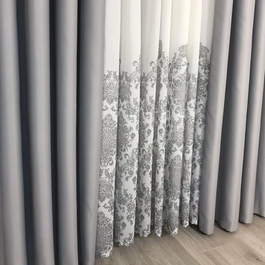 Бирюзовые шторы _70. Теневые шторы. Шторы 70. Комбинированные шторы из 2х цветов для гостиной ассиметричные. 12.