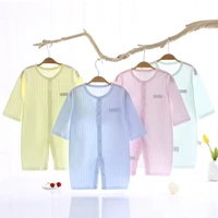 summer thin baby onesie cotton long sleeved newborn clothes baby rompers pajamas romper