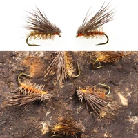 10pcs artificial insect bait lure deer hair dry fly fishing lures soft sea bass trout fishing fly floating bait accessories