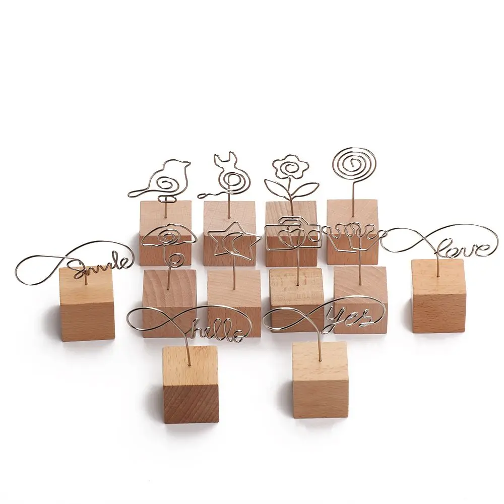 Креативная круглая деревянная рамка для фотографий зажим номера держатель