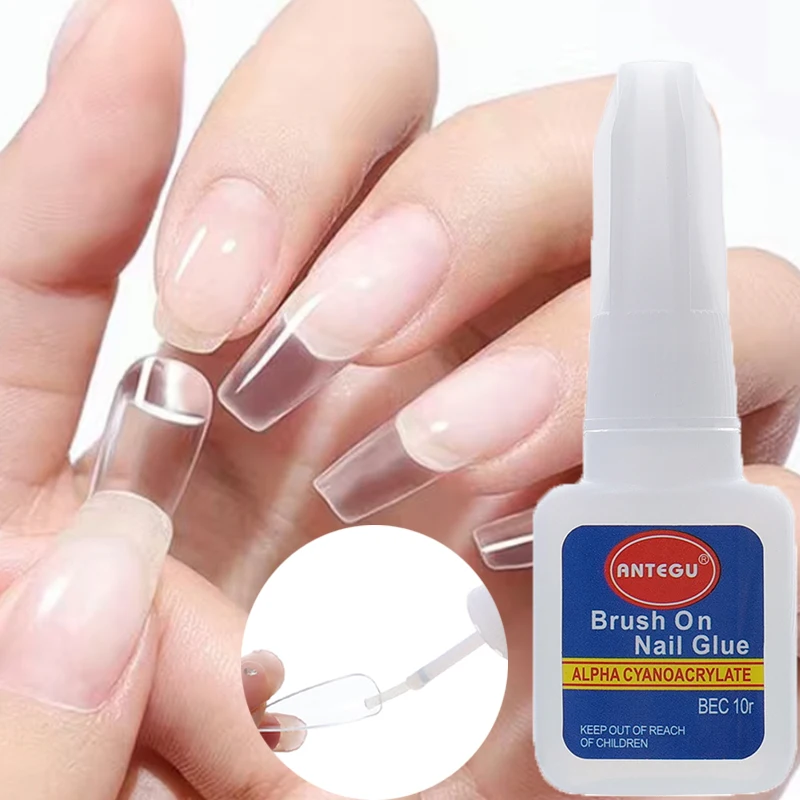 

10g Multi-function Fast Drying Nail Glue Acrylic Nail Art Accesory Adhesive Manicure Tool Rhinestone Transparent Glue With Brush