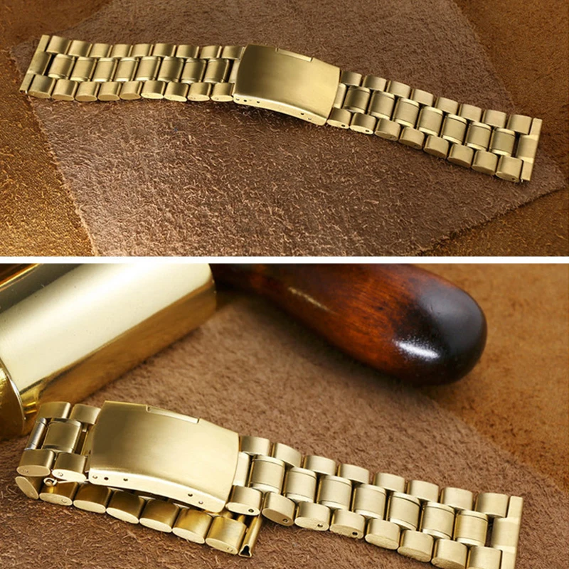 20mm 22mm Stainless Steel Strap for Samsung Galaxy Watch 4 classic 3 Active 2 Gear S3 Band Wrist for Amazfit Bip 16mm 18mm 24mm