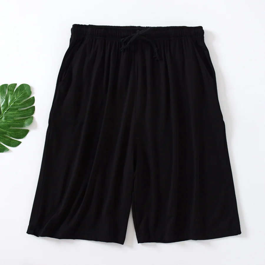 New Plus Size 7XL 5XL Casual Sleep Shorts for Men Casual Modal Men's Pajamas Shorts Summer Soft Five Points Cotton Beach Shorts images - 6