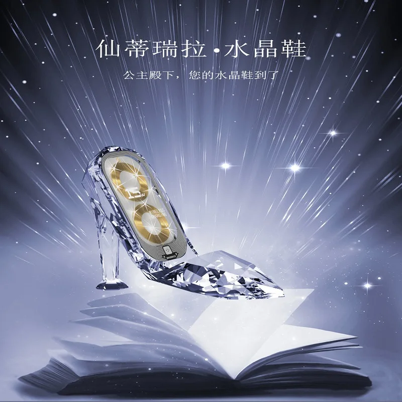 

2023 New Disney Cinderella Crystal Shoes Wireless Charger Pad for Iphone 14 13 12 11 Pro Max X Samsung Xiaomi Type-C Charger