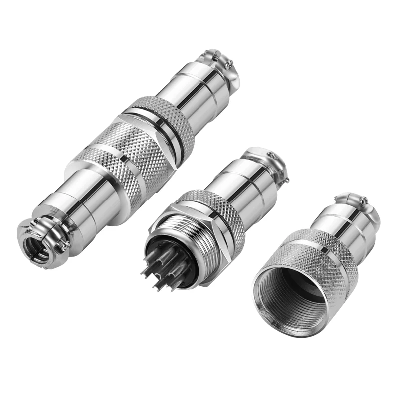 1 Set GX12  2/3/4/5/6/7 Pin Butting Docking Male Female 12mm  Connectors With Dust Cover Cap Aviation Plug Socket Cable images - 6