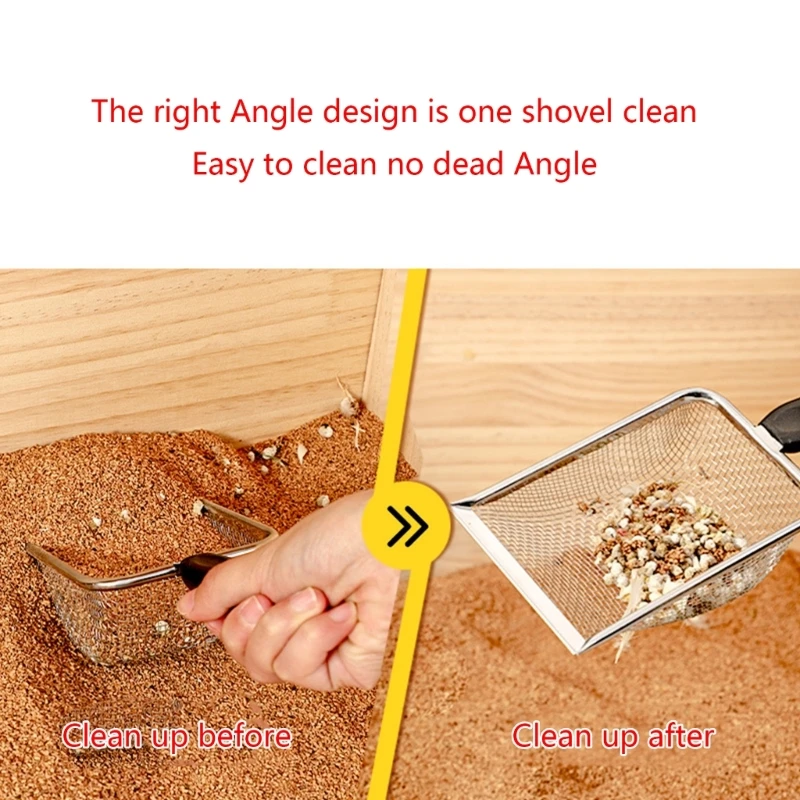 

Подложка для рептилий из нержавеющей стали, скобки, лопатка, тонкий рептилий, наполнитель, металлическая скобка для постельных принадлежно...