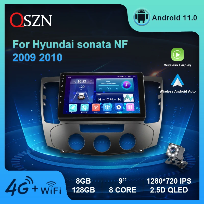 

9'' DSP Android 11 Car Radio For Hyundai Sonata NF 2008-2010 Video GPS IPS Multimedia Player Wireless Carplay Auto 8+128G Stereo