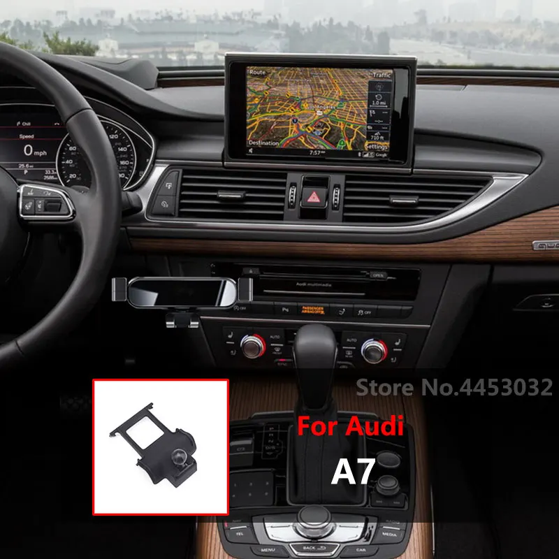 Автомобильный держатель для Audi A7 C7 4GH 4GJ 2022-2012, крепежный кронштейн, вращающаяся подставка для GPS, аксессуары, 3 цвета