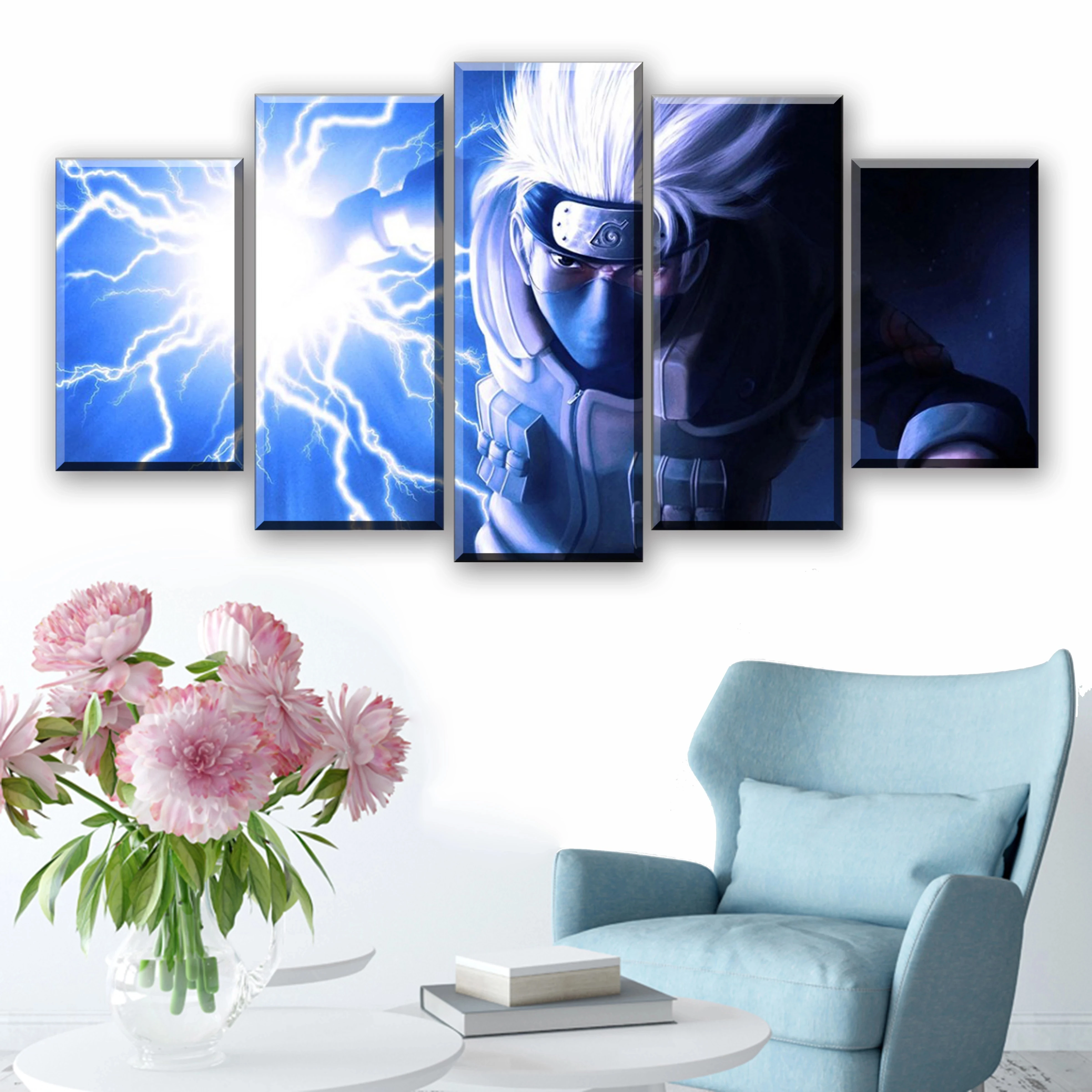 

5 Pcs Wall Art Japan Anime Home Decor Canvas Hatake Kakashi Print Painting Modern Poster Living Room Modular Pictures Framework