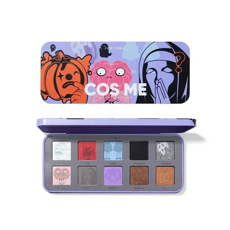 Judydoll Halloween Limited 10 цветов пластина для теней век фиолетовый синий темный ретро