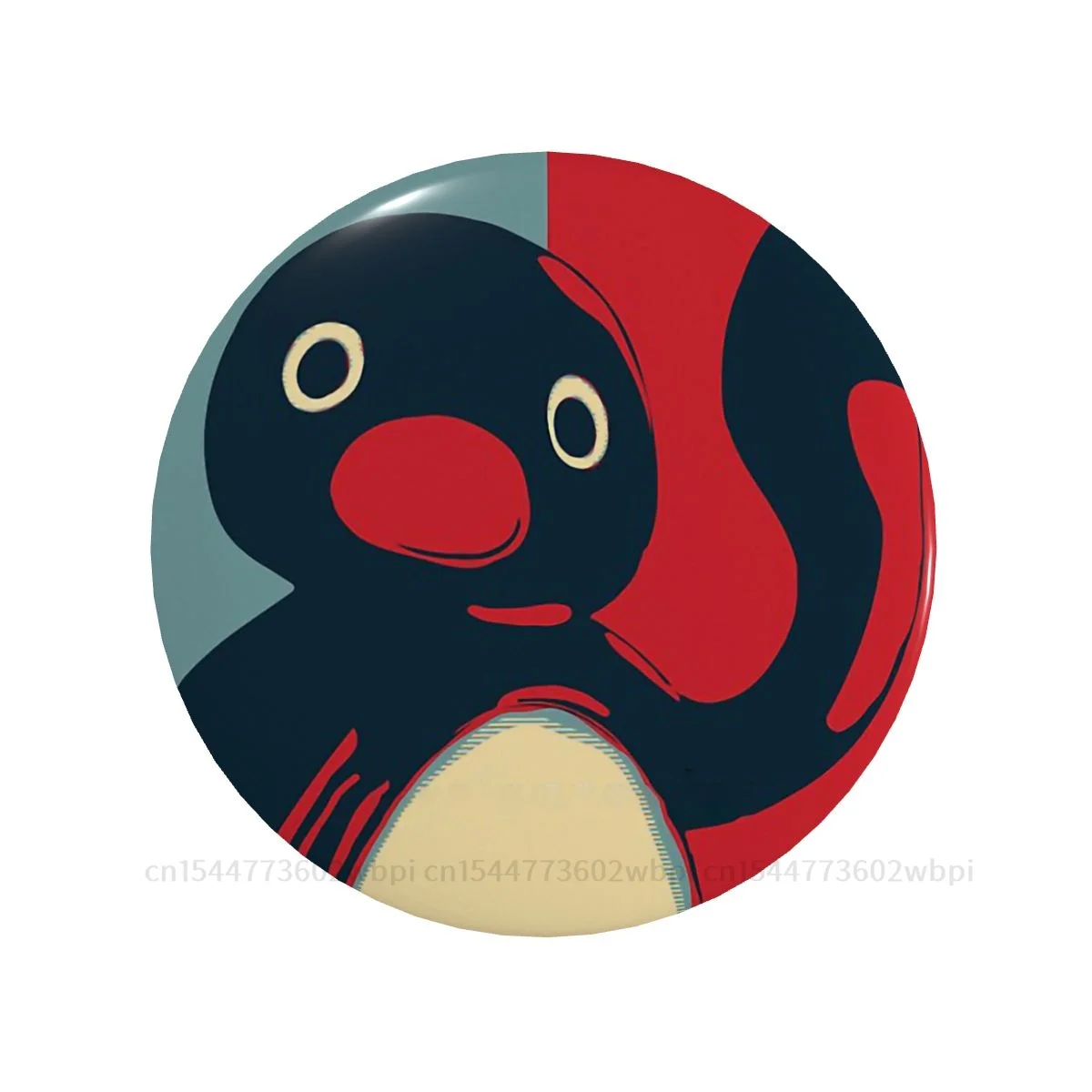 

Wave To You Badge Pingu Pinga Clay Animation Metal Brooch Funny Soft Button Pin Lover Creative Gift Collar Decor Customizable