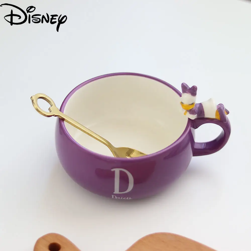 

Disney Cute Donald Duck Personality Cartoon Ceramic Cup Coffee Cup Breakfast Oatmeal Cup Household Water Cup
