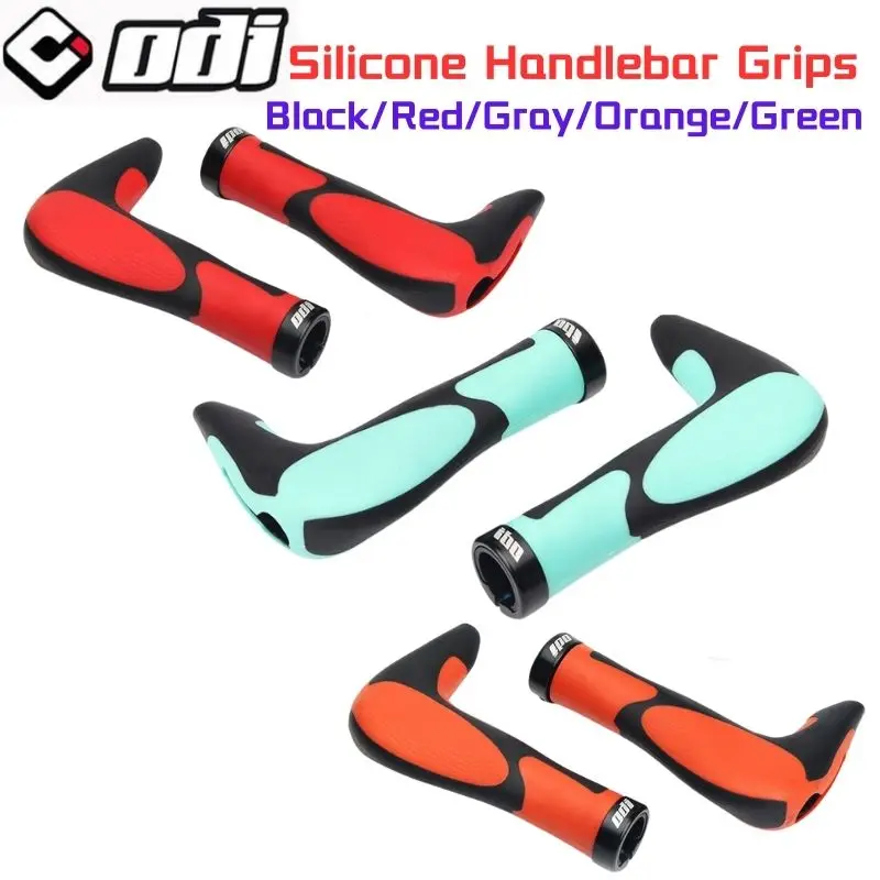 

ODI Bicycle Silicone Handlebar Grips Integrally-Formed Horn Cycling Hand Rest MTB Mountain Folding Bike Lock Ring GymAccessories