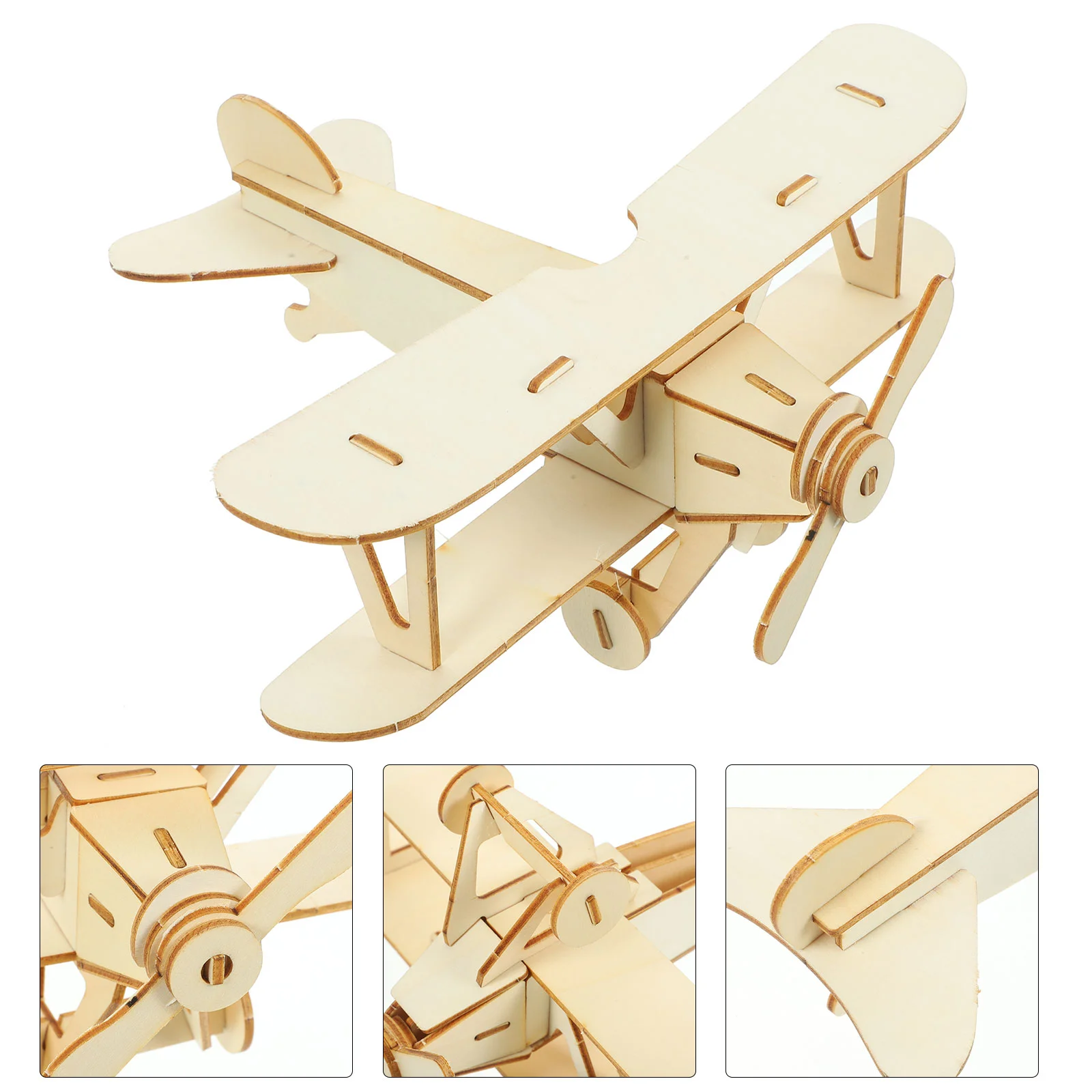 

Puzzled Bundle of Airplanes 3D Wooden Puzzle Model, Airplane Puzzle to Build& for Decoration Metal