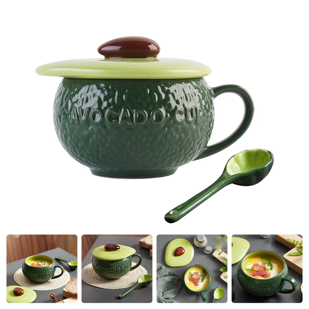 

1 Set Ceramic Mug Creative Ceramic Cup Beautiful Coffee Cup with Spoon