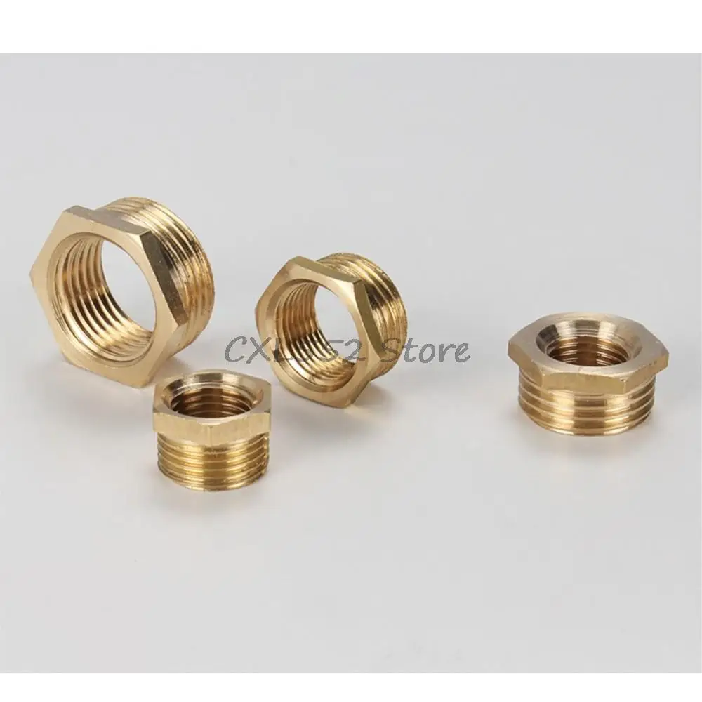 

5Pcs Brass Bushing 1/2"Male X 1/4" Female Connection Adapter Reducer Bushing Busher Hexagon Connector Reducing Plumbing Fit