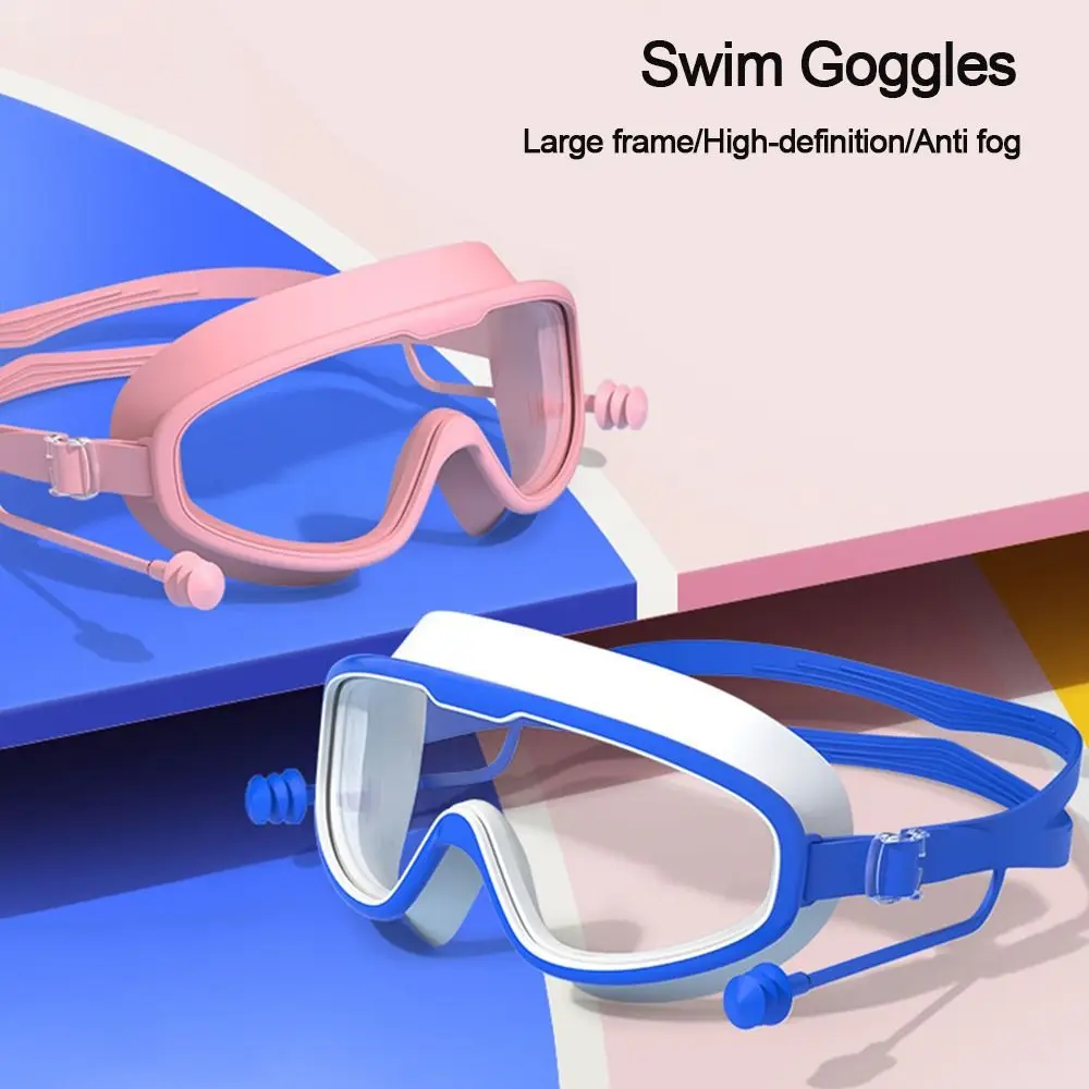 

with Earplugs Swim Eyewear Waterproof Anti-fog Kids Swimming Goggles Children's Goggles for Outdoor Sports Swimming Supplies