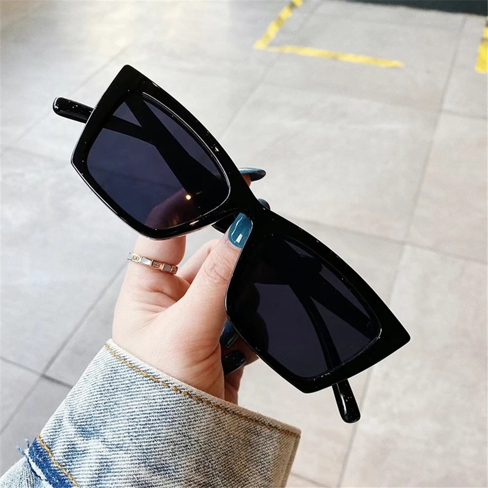 

2022 New Fashion INS Cat Eye Sunglasses Retro Square Sun Glasses Women Popular Colorful UV400 Vintage Square Eyewear