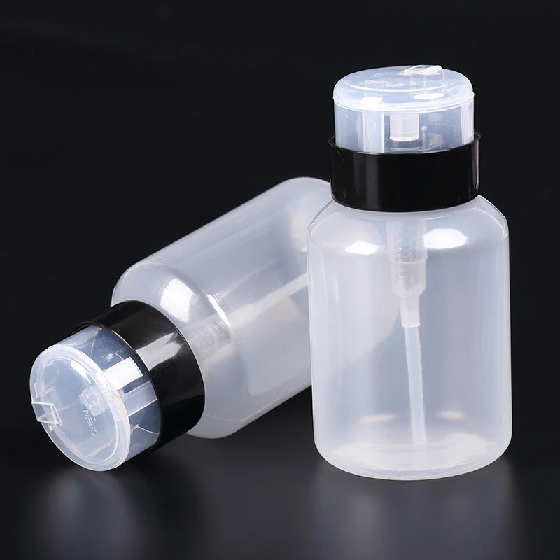 

Push Type Empty Press Pump Dispenser Portable Travel Clear Plastic Polish Remover Cleaner Beauty Cosmetic Lotion Sub-Bottling