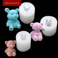 various 3d baby bear silicone mold fondant chocolate moulds soap candle mould cake decorating tools kitchen baking accessories