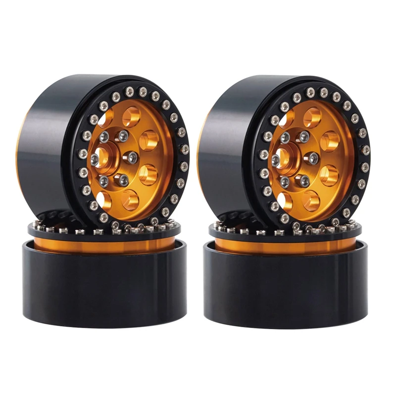 

4 шт. 1,9 металлический замок с Бусиной, 8 круглых отверстий, обод ступицы колеса для 1/10 RC Crawler Axial SCX10 90046 AXI03007 Traxxas TRX4 D90