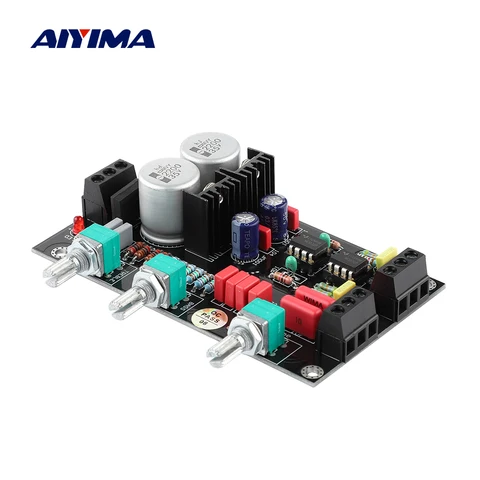 Усилитель AIYIMA NE5532, предусилитель регулировки громкости, HIFI 2,0, предварительный усилитель высоких басов, EQ DIY, двойной 12-18 в переменного тока