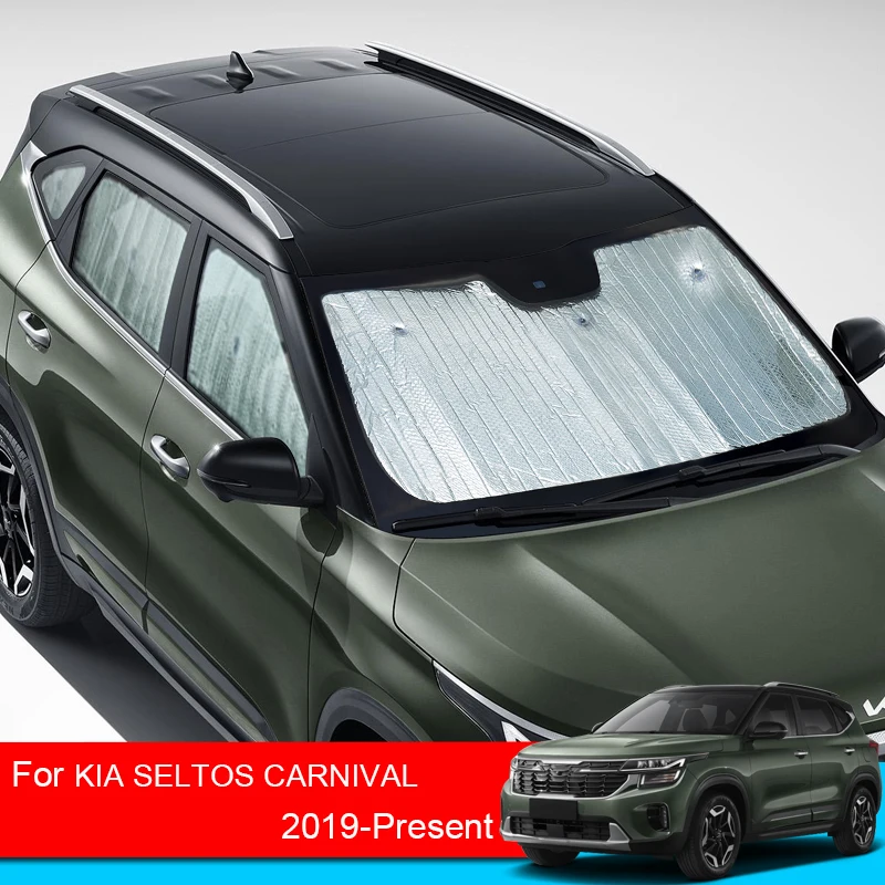 

Для KIA Seltos SP2 Carnival KX4 2019-2025 Автомобильный солнцезащитный покрытие с УФ-защитой занавес для окна солнцезащитный козырек аксессуар для лобовог...