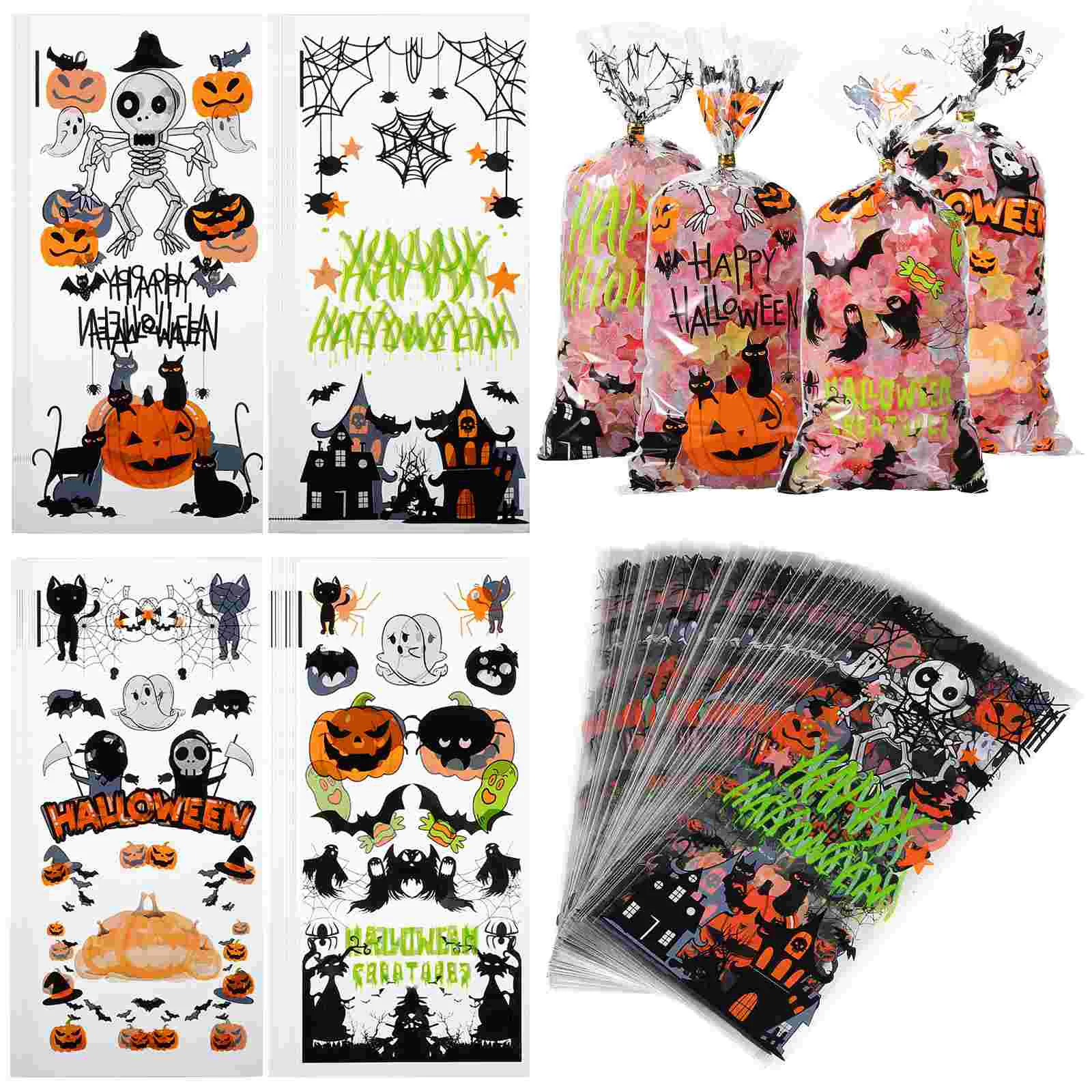 

120 шт., пластиковые пакеты для конфет