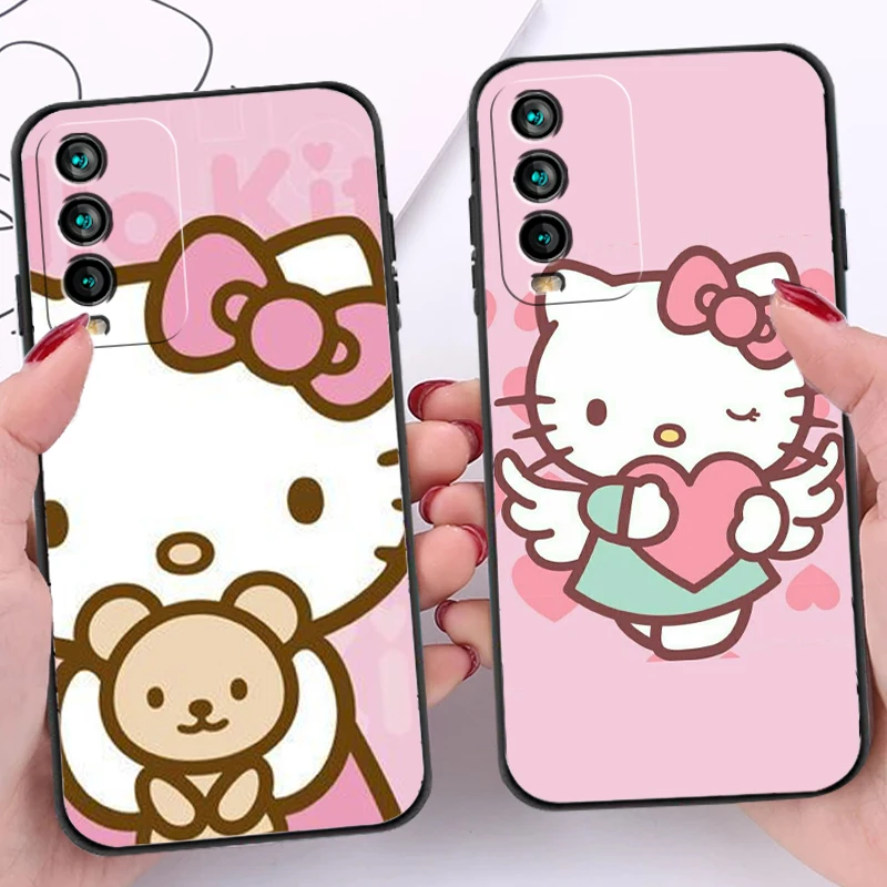 

Hello Kitty Cute Phone Cases For Xiaomi Redmi 9C 9 9T 9A 9AT Redmi Note 9 9S 9 Pro 5G Coque Soft TPU Back Cover