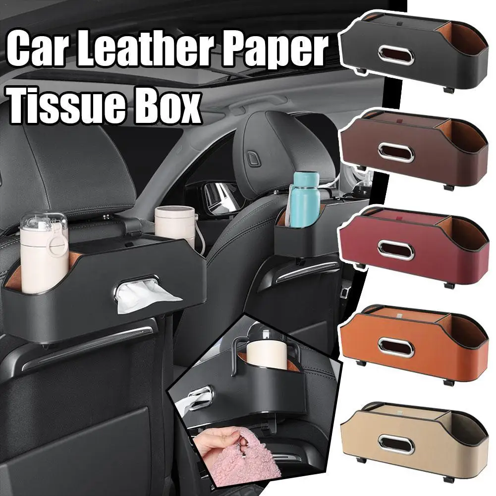 

Car Multifunctional Storage Box Under Seat Storage Box Tissue Box Organizer Universal Auto Back Seat Bag Cup Holder Car Accessor