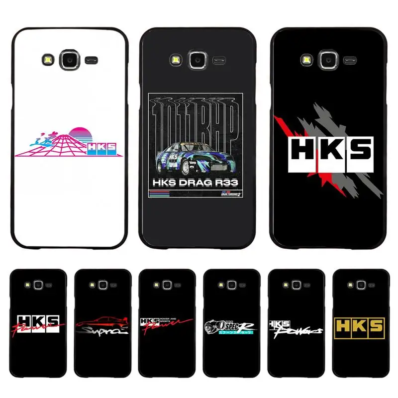 

TOPLBPCS Sports Car HKS JDM Accessories Phone Case for Redmi 8 9 9A for Samsung J5 J6 Note9 for Huawei NOVA3E Mate20lite cover