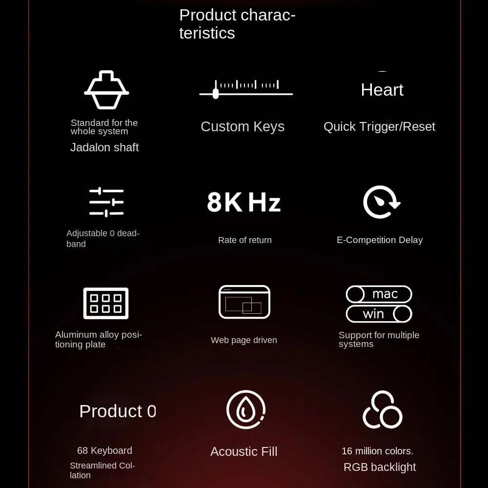 Игровая механическая клавиатура MADLIONS FIRE68 магнитная ось Web Drive RT 8 кГц 68 клавиш шлюз