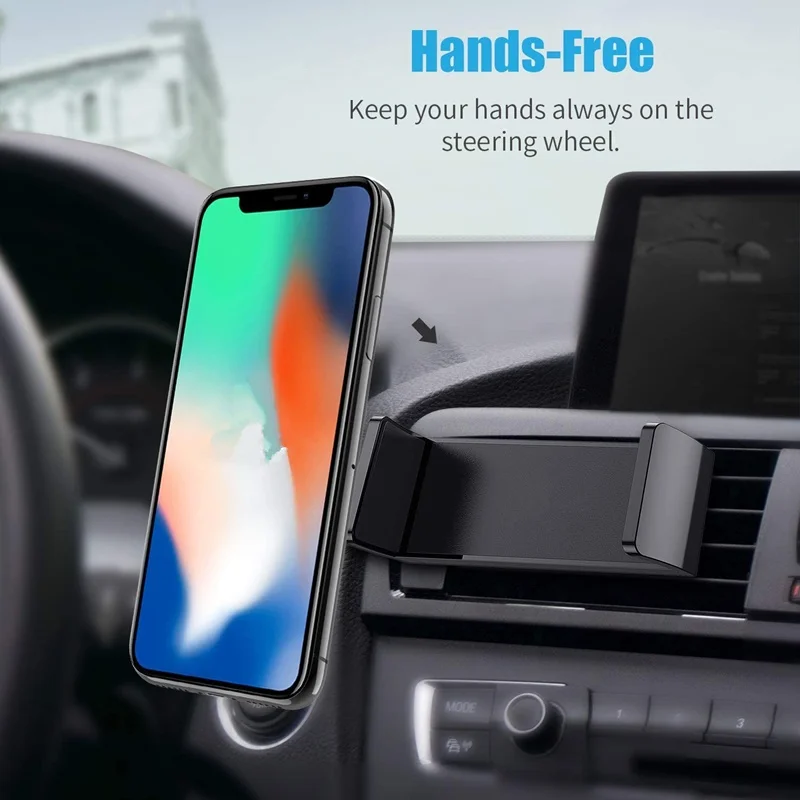 Tongdaytech Universal Car Phone Holder Double Base Air Vent Mount 360 Rotation Stand For Iphone XS 11 12 Pro Max Samsung In Car