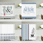 Современная Геометрическая занавеска для душа s, занавеска для ванны, водонепроницаемая с крючками 180*240 см, декоративные моющиеся тканевые экраны для ванной комнаты