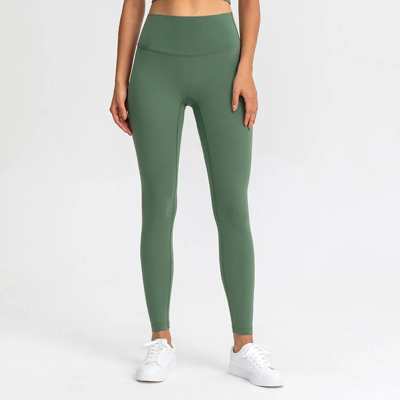 

Logo Printed High Waist Workout Leggings for Women Push Up Gym Tights Tummy Control Yoga Pants No Front Seam Fitness Clothing