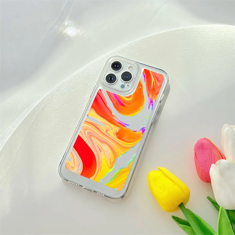 

Colourful Abstract Phone Case For iPhone 14 Plus 12 ProMax Cases For iPhone 13 Mini 11 XR XS Max Transparent Soft Silicone Cover