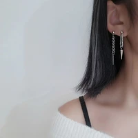 punk rock cone rivet spike earrings for women girls curb chains drop earrings dangle hip hop vintage party jewelry wholesale new