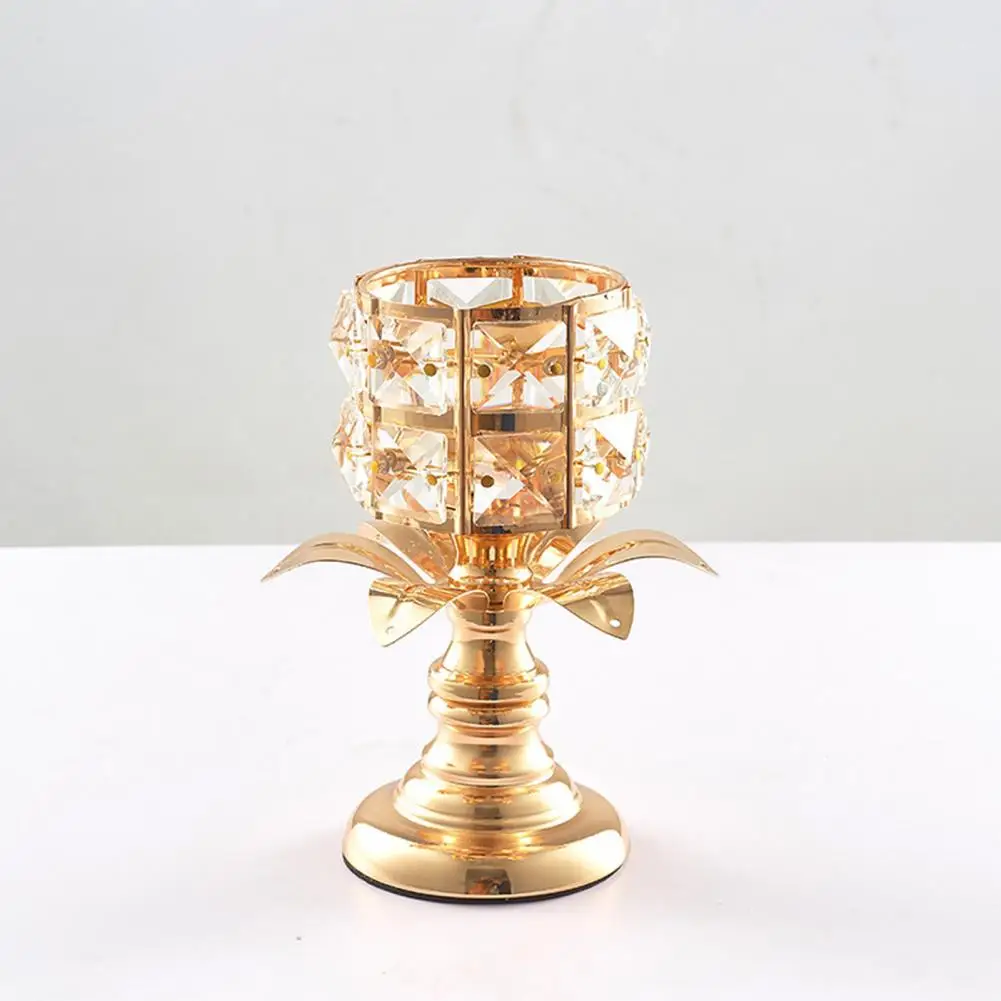 

Heat-resistant All Match Faux Crystal Design Candle Stick for Living Room