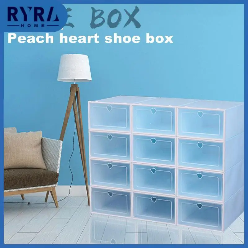 

Dustproof Shoe Collection Box Multi-layer Superposition Stable Bottom Shoe Boxes Waterproof Transparent Shoe Organizer Shoebox