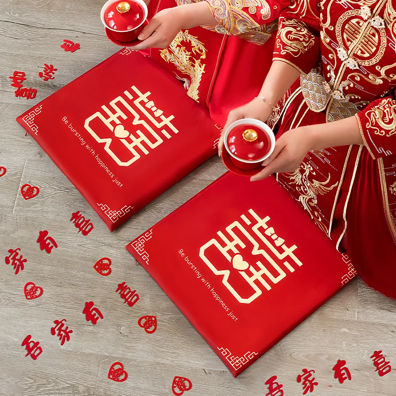 

Kneeling mat wedding toast tea a pair of mats toast red change