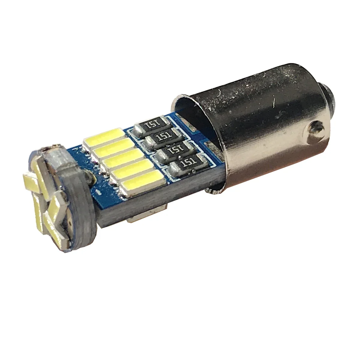 Фото 10 шт. светодиодных ламп Ba9s T4W белого света, 14-15 SMD, T11 H6W, комплект светодиодных ламп Canbus для салона автомобиля, освещения салона и карты для Audi A4 B6 B7 Sedan №4