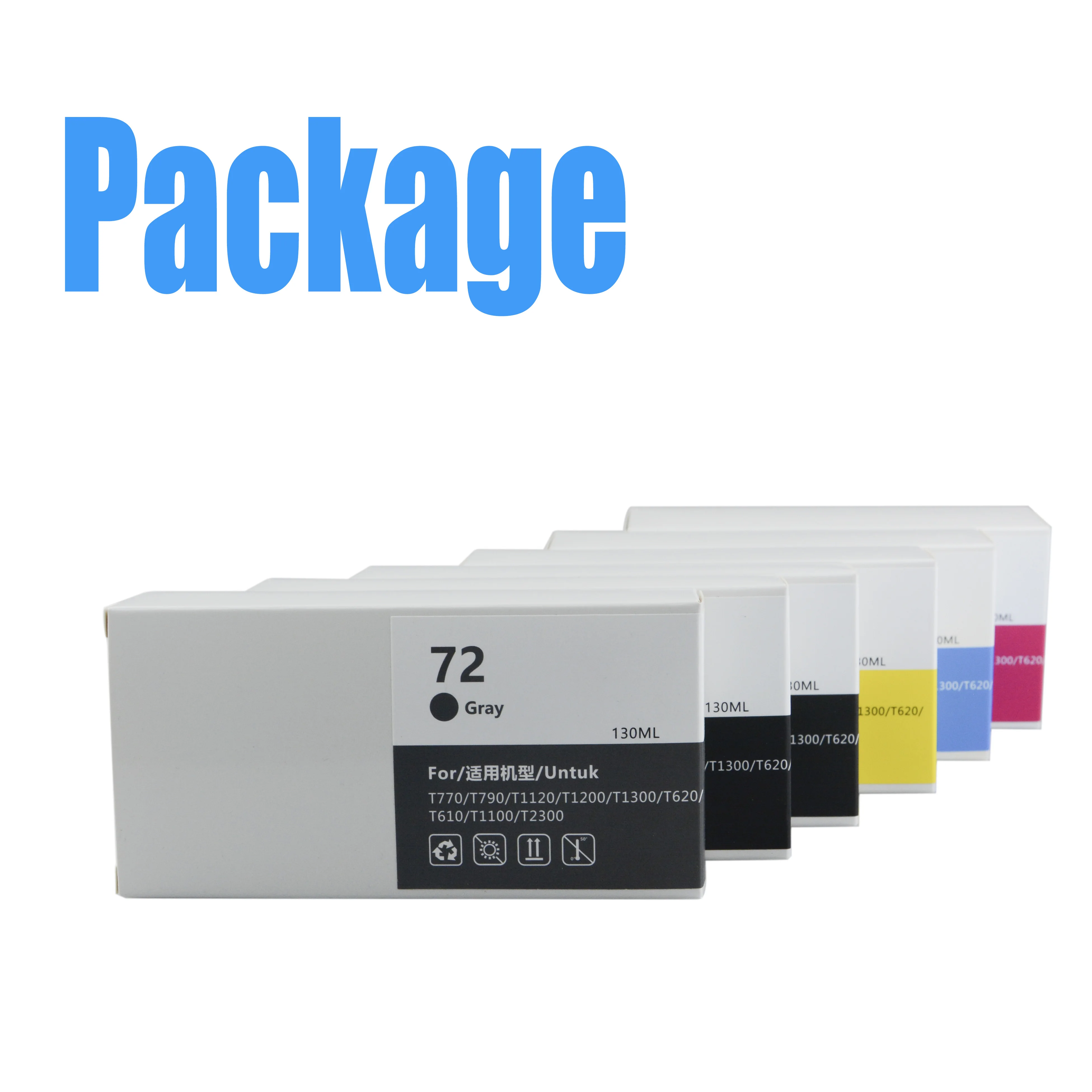 Совместимый картридж HP 72 с чипом для T790 T610 T620 T770 T795 T1100 T1120 T1200 T1300
