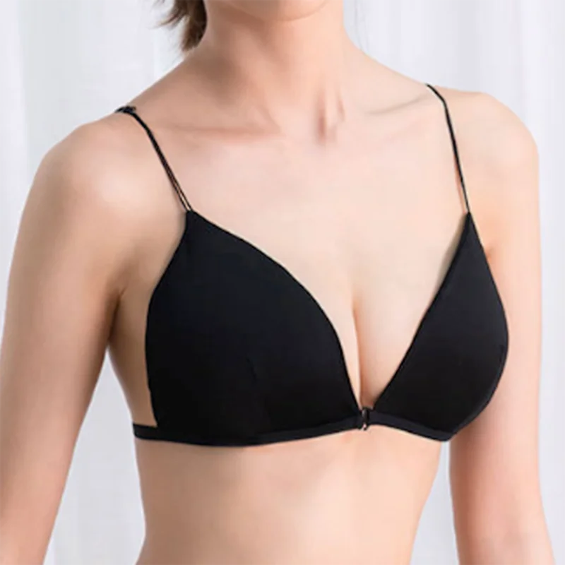 Бюстгальтер бесшовный с чашками пуш-ап и треугольными |