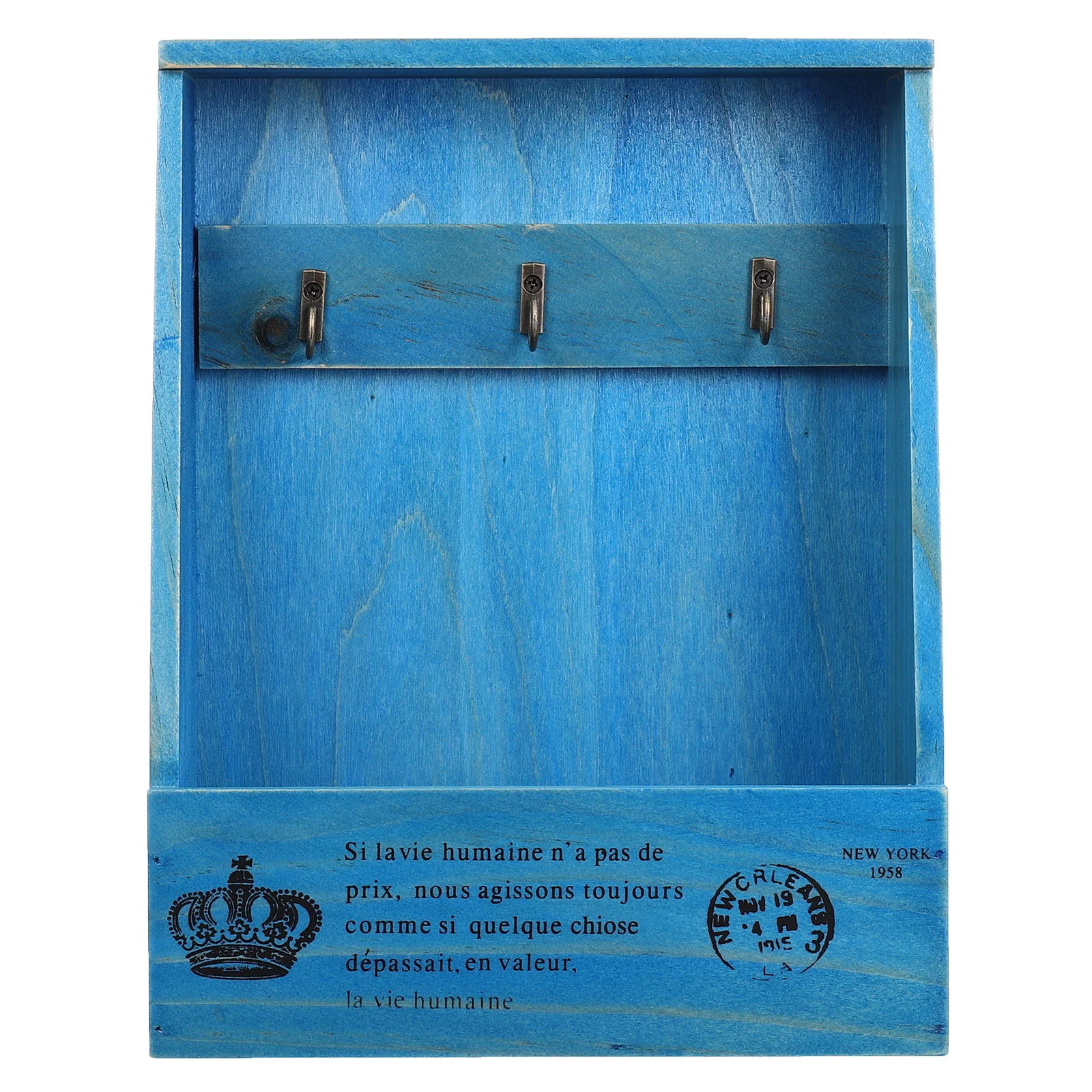 

Key Hook Hanging Storage Box Seaside Wall Mounted Clothes Hanger Shelving Brackets Wood Case