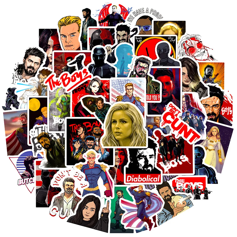 

10/50Pcs TV Show The Boys Stickers Lable for Car Motorcycles Children's Toys Decal Luggage Skateboards Decal