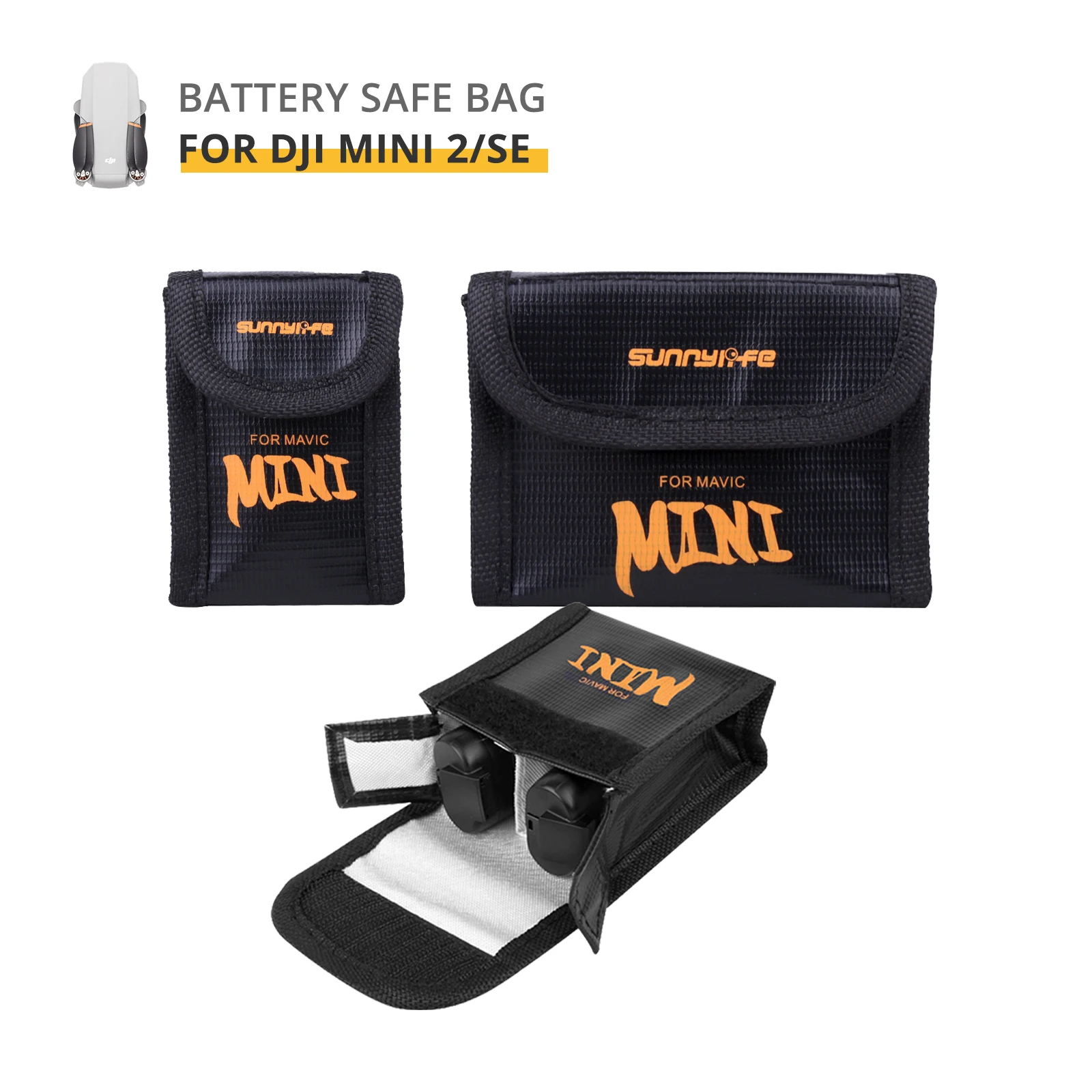 

Lipo Battery Case Explosion-Proof Safe Storage Bag for DJI Mavic Mini/Mini 2 Drone Fireproof Protective Box Radiation Protection